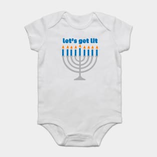 Let's Get Lit Menorah Baby Bodysuit